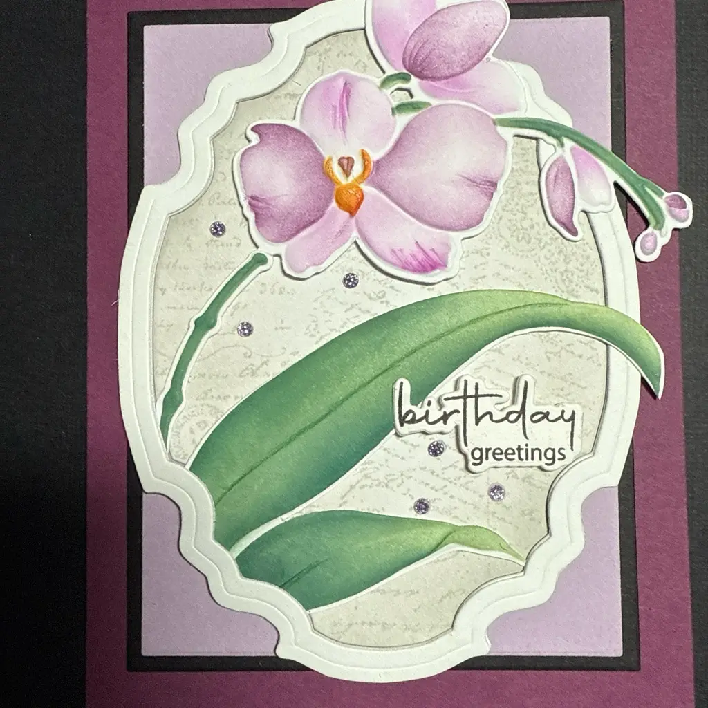 Penny Black Stencil and Die. I used Gina K inks.