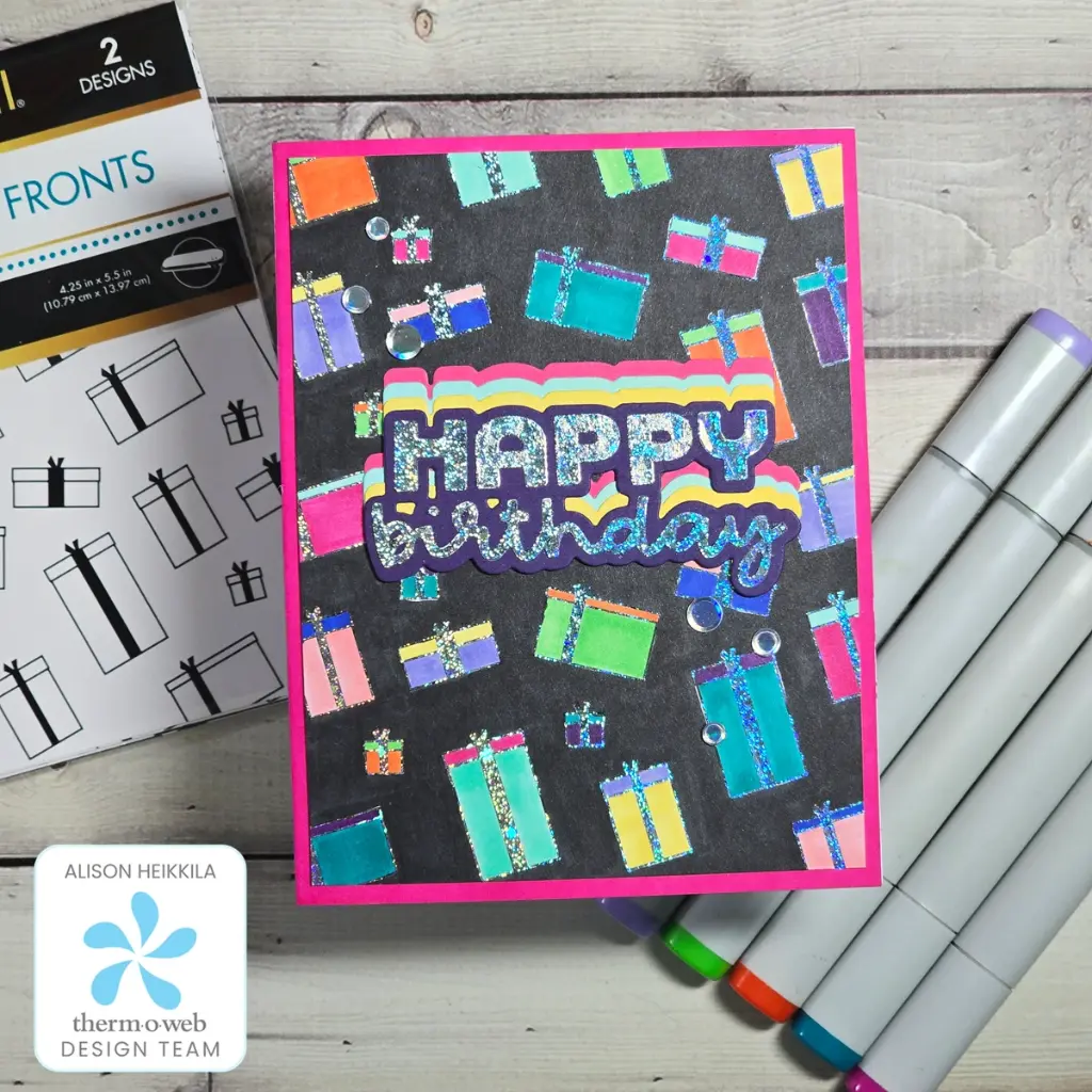 Bright Birthday Card with Toner Card Fronts and Copics — photo 1 of 4