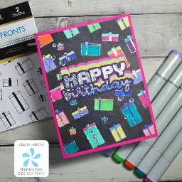 Bright Birthday Card with Toner Card Fronts and Copics — photo 4 of 4