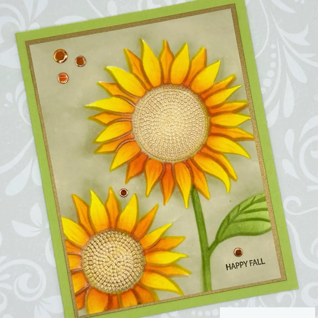 Debossed Dazzling Sunflower — photo 1 of 1
