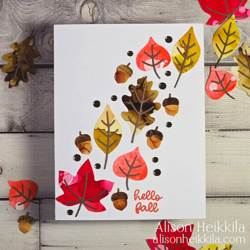 Alcohol Inked Lovely Little Leaves — photo 1 of 3