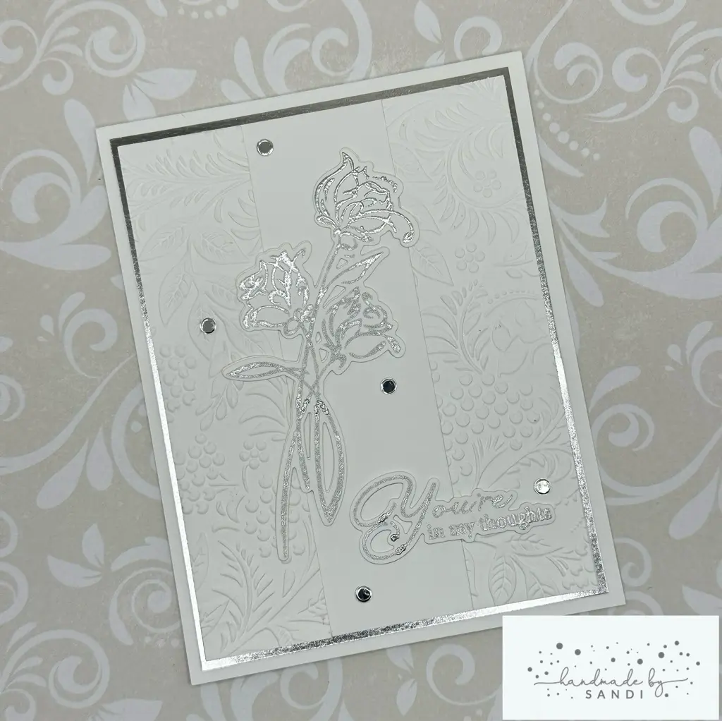 Sketched Roses Silver Embossed — photo 1 of 1