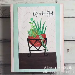 Life is Beautiful Succulent Card — photo 1 of 3