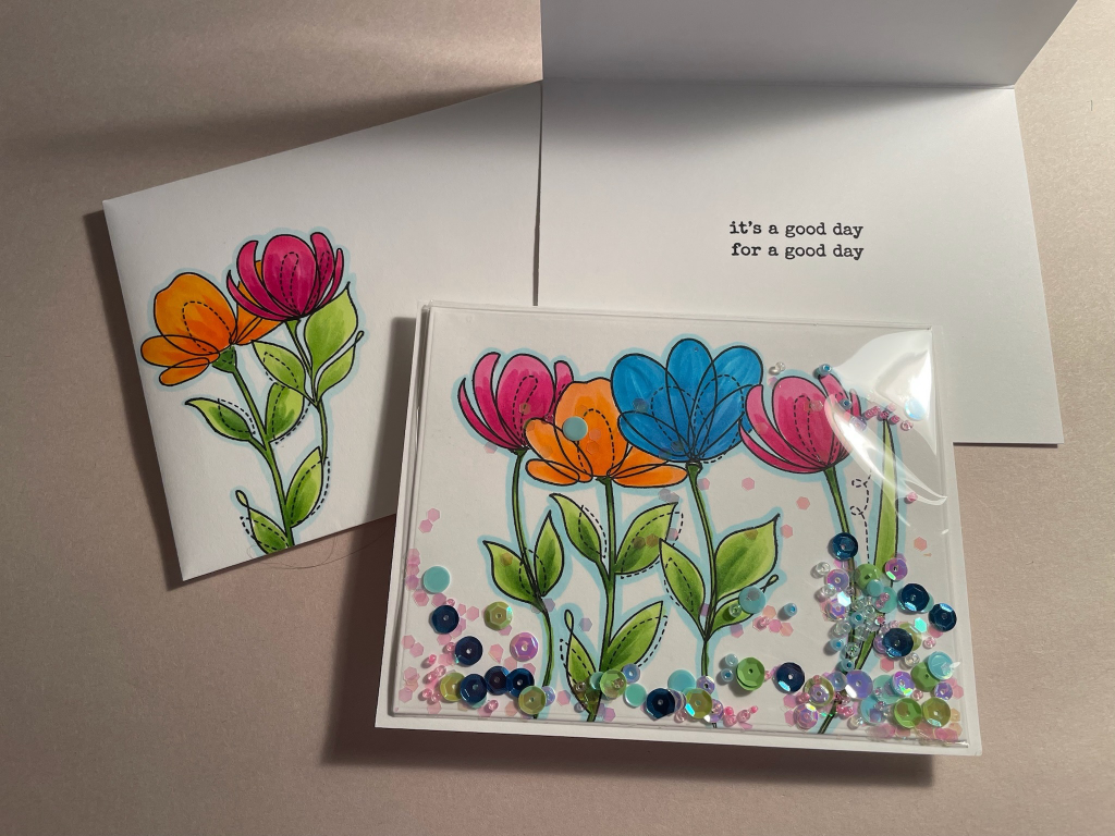 elegant flowers shaker cards — photo 1 of 5
