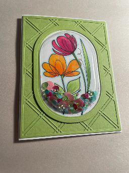 elegant flowers shaker cards — photo 4 of 5