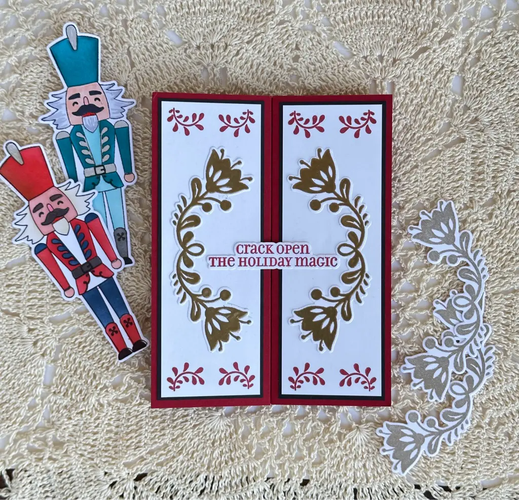 Red and gold gate-fold — photo 1 of 2