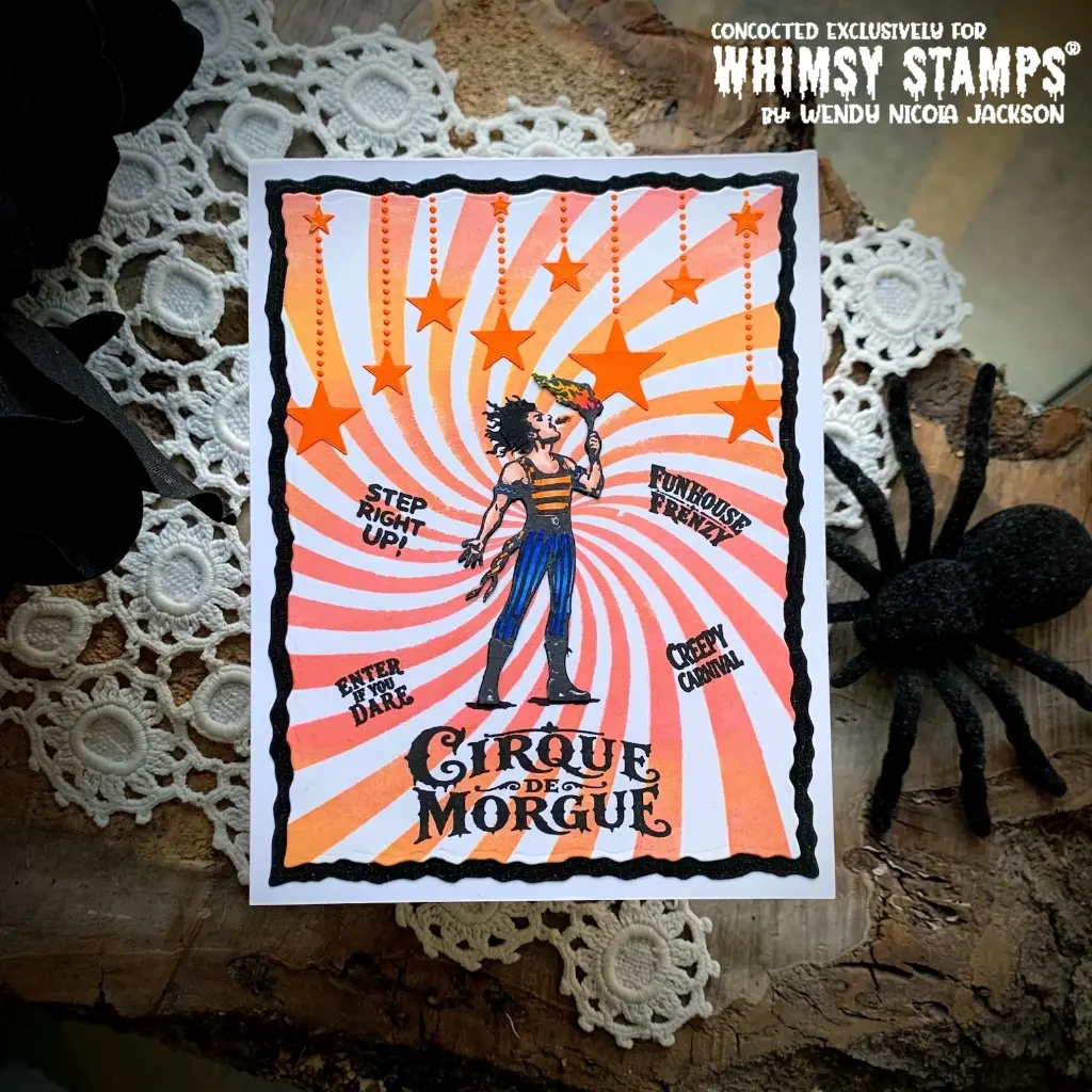 Vintage Halloween Circus Poster Card — photo 1 of 1
