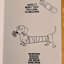 Post-knee surgery get-well-soon card — photo 2 of 2