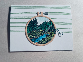 embroidery (using up unloved art!) — photo 5 of 16