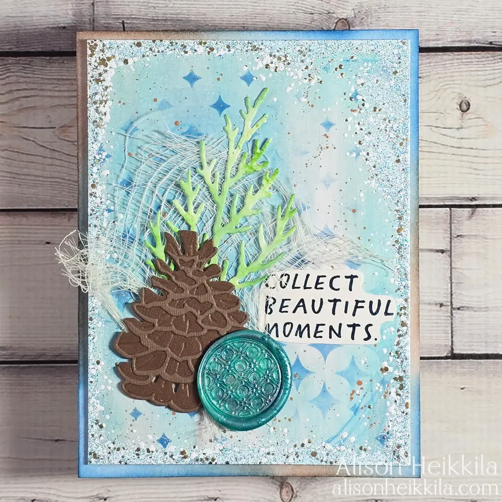Mixed Media Pinecone Card — photo 1 of 3