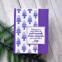 Purple Ombre Homespun Trees