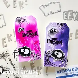 Pink and purple spiders
