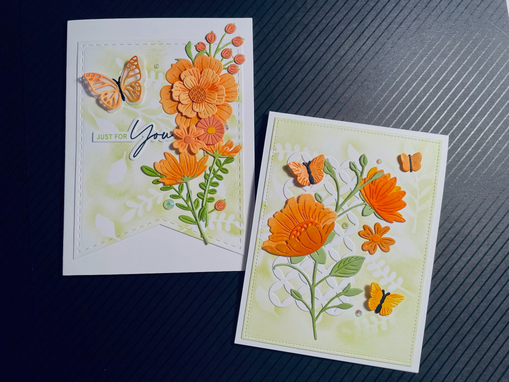 be bold blooms using up scraps orange/green — photo 1 of 1