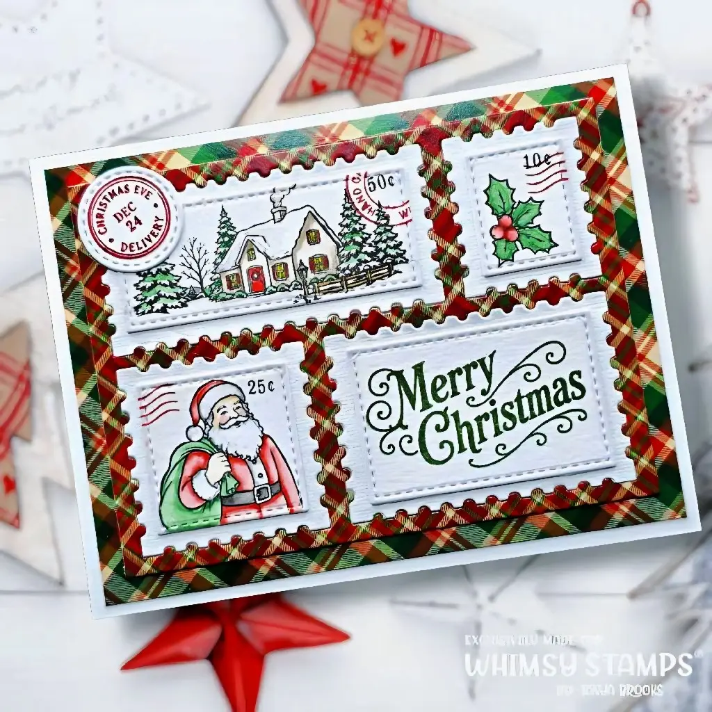 Vintage Christmas stamps card — photo 1 of 1