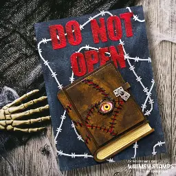 Spooky book card