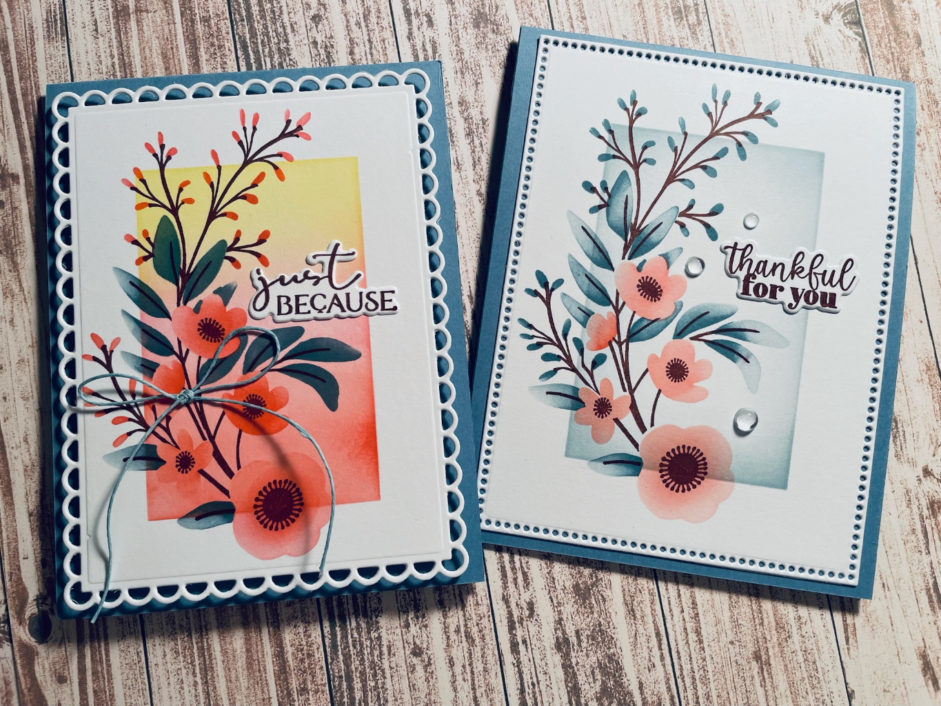 woodland blooms -- brown, blue and peach 3 (plus yellow) — photo 1 of 3
