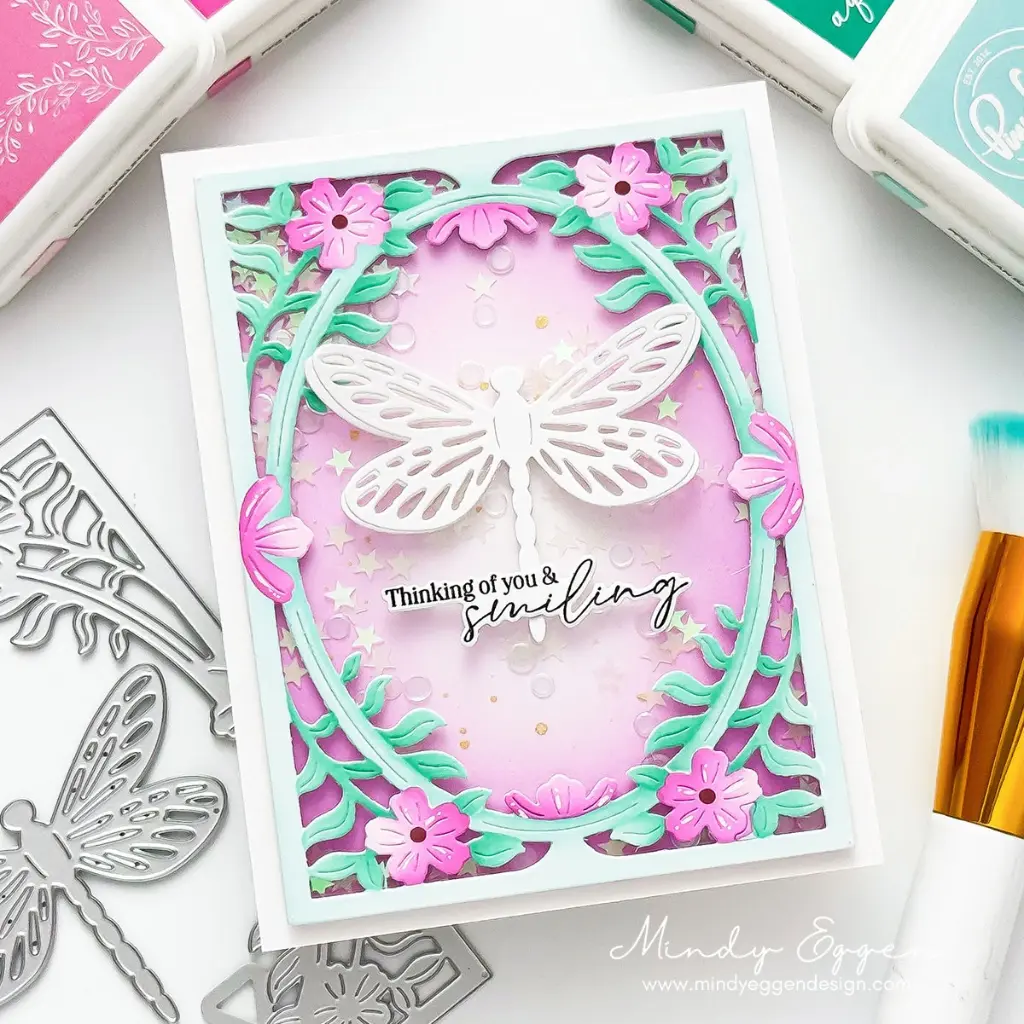 Dragonfly Floral Frame — photo 1 of 2