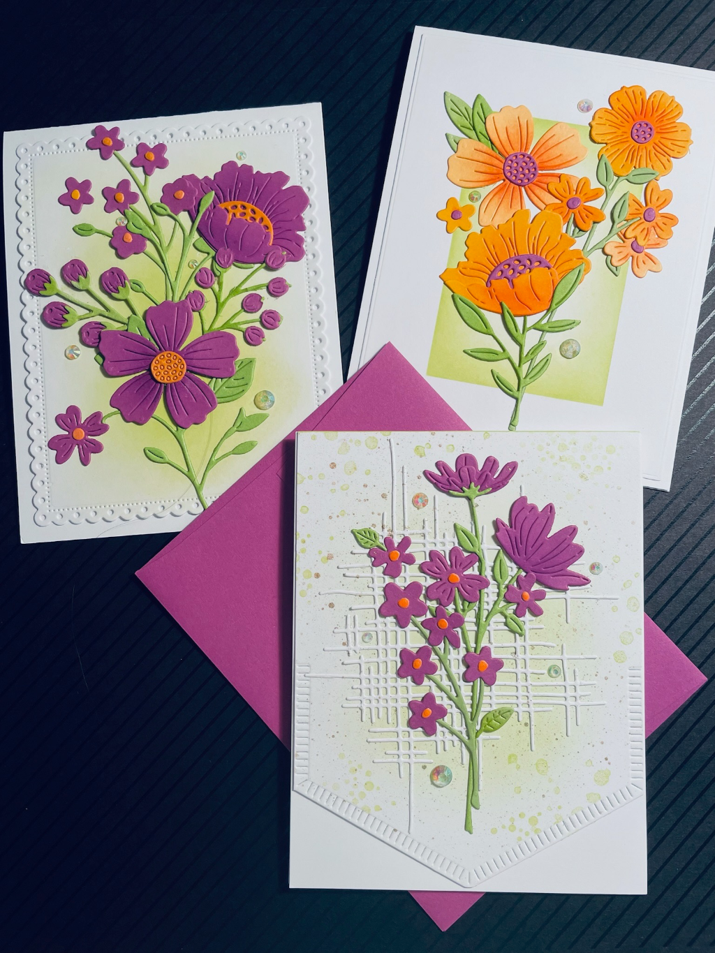 be bold blooms using up scraps orange/purple — photo 1 of 1