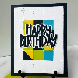Masculine Birthday Paper Piecing — photo 1 of 2